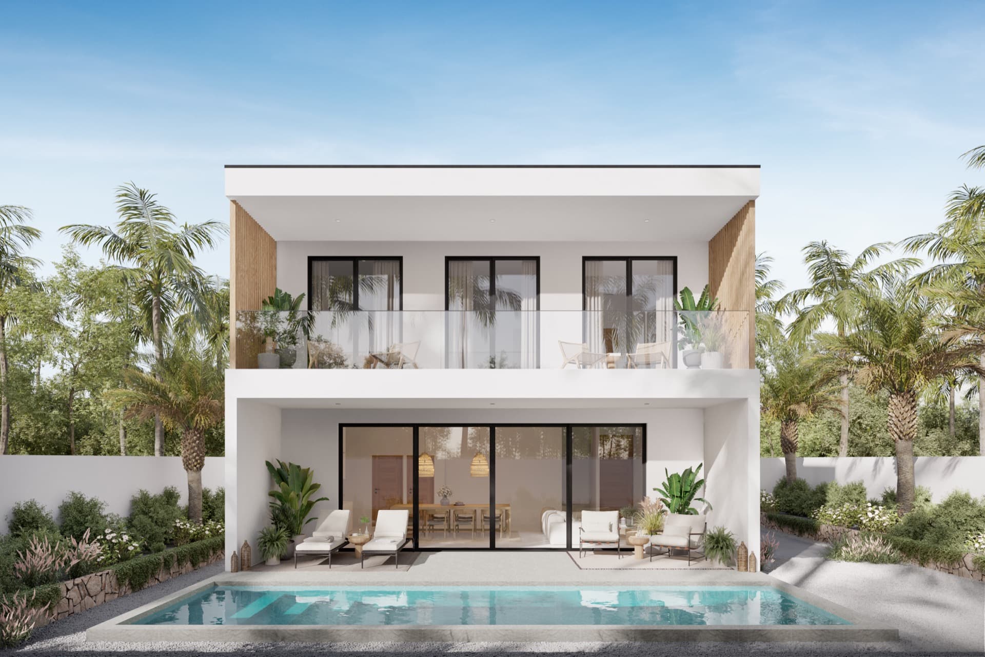 The Bilancia villa and pool at Sunrise Valley