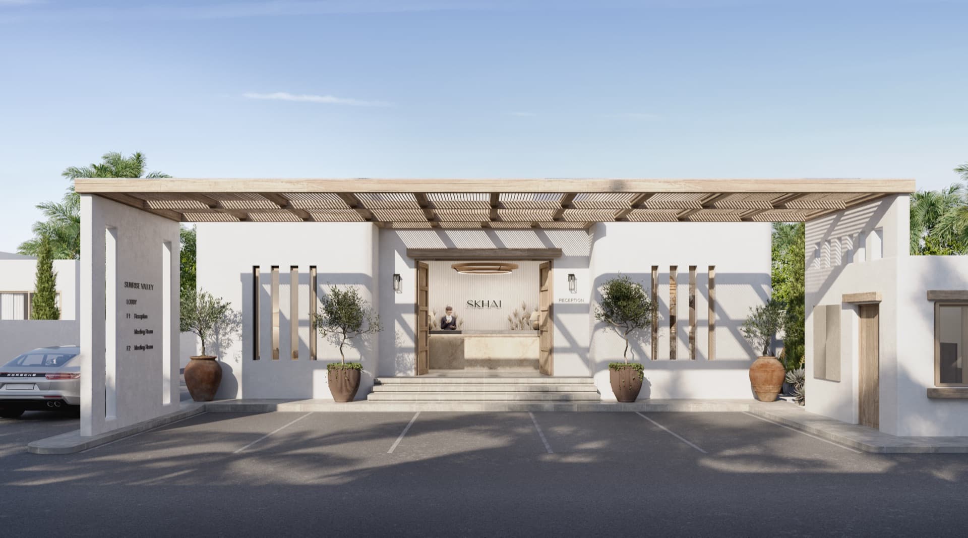 The Sunrise Valley arrival pavilion